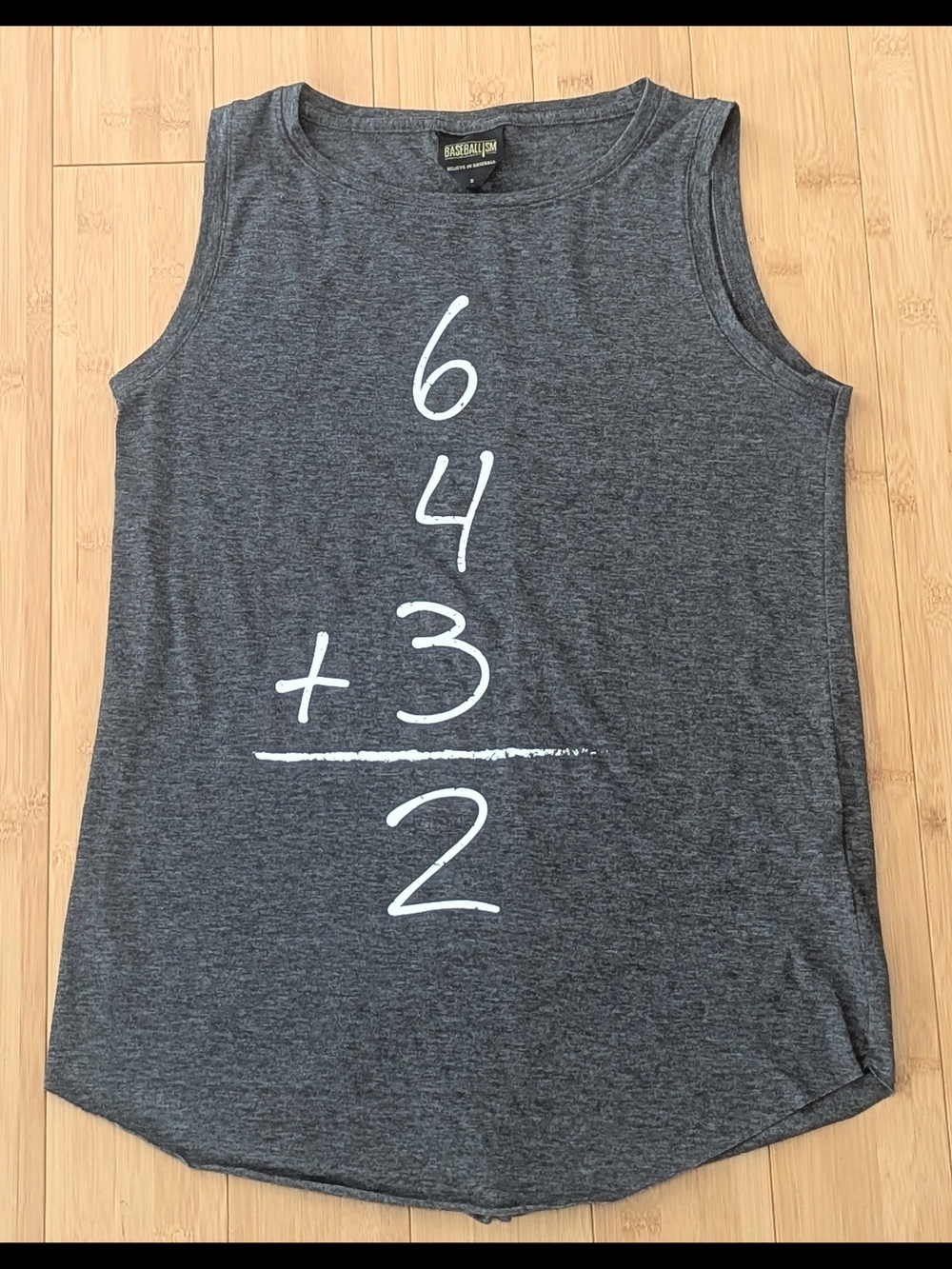 Baseballism Women’s Gray Graphic Tank Top